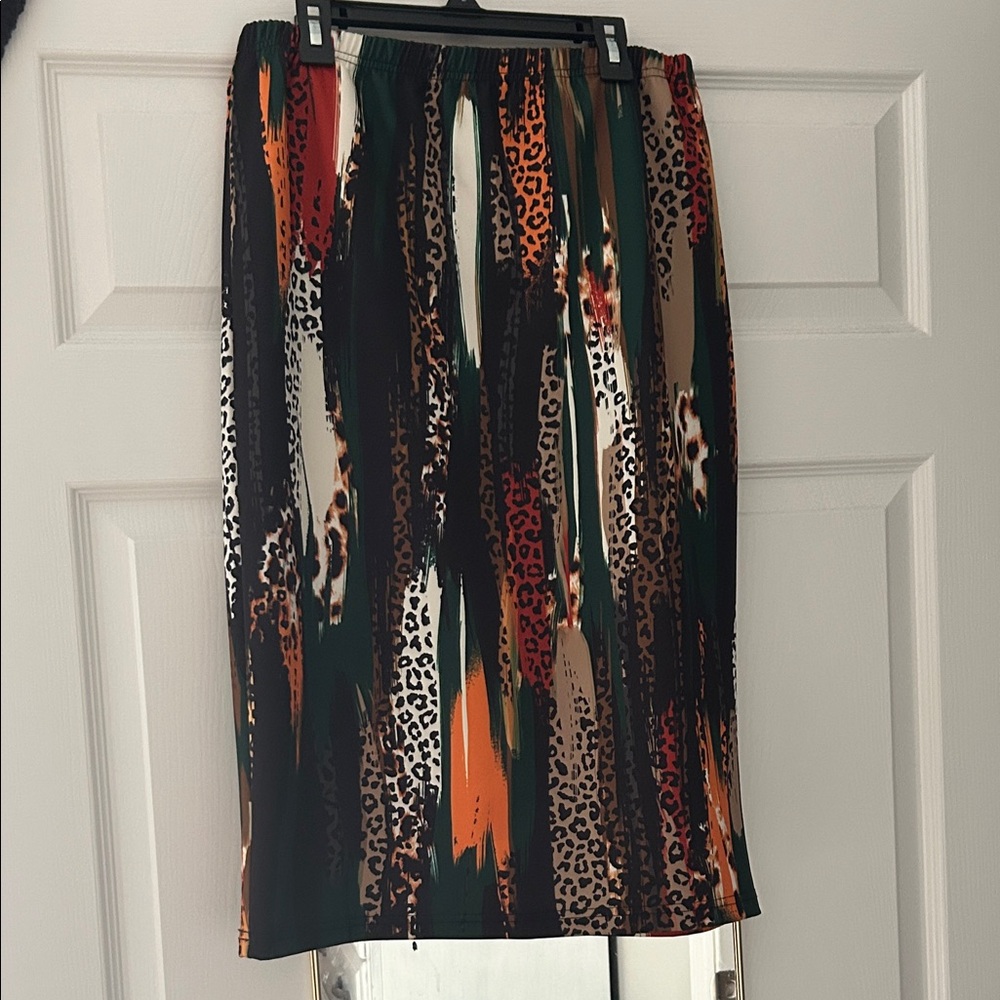 Nuggles Leopard Print Midi Skirt - Multicolor